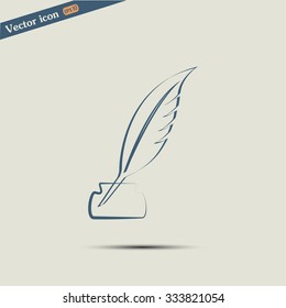 Vector illustration of icon writing pen