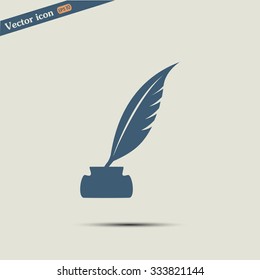 Vector illustration of icon writing pen