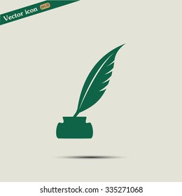 Vector illustration of icon writing pen