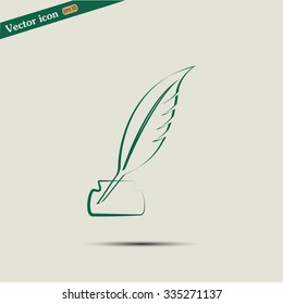 Vector illustration of icon writing pen