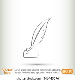 Vector illustration of icon writing pen