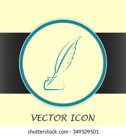 Vector illustration of icon writing pen