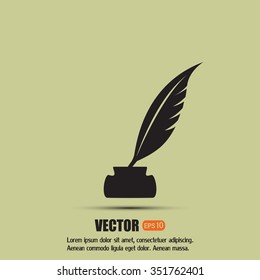 Vector illustration of icon writing pen