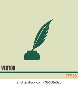 Vector illustration of icon writing pen