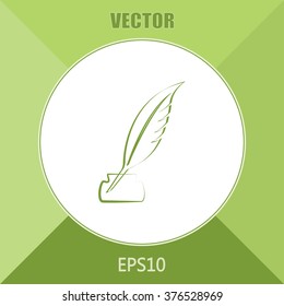 Vector illustration of icon writing pen