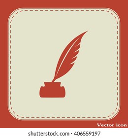 Vector illustration of icon writing pen