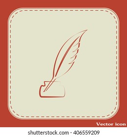 Vector illustration of icon writing pen