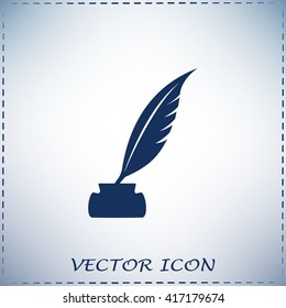 Vector illustration of icon writing pen