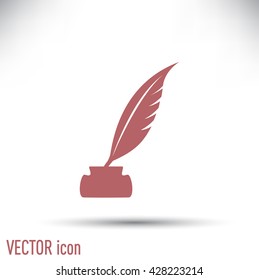 Vector illustration of icon writing pen