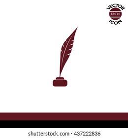 Vector illustration of icon writing pen