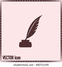 Vector illustration of icon writing pen