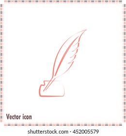 Vector illustration of icon writing pen