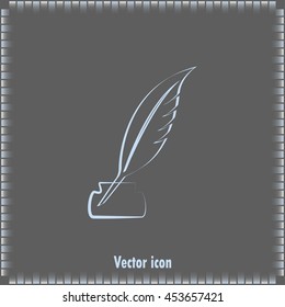 Vector illustration of icon writing pen