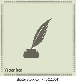 Vector illustration of icon writing pen