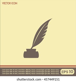 Vector illustration of icon writing pen