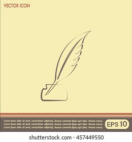 Vector illustration of icon writing pen