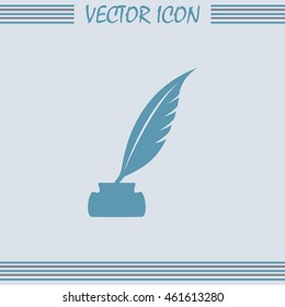 Vector illustration of icon writing pen