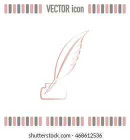 Vector illustration of icon writing pen