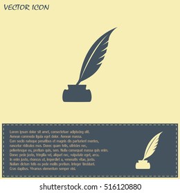 Vector illustration of icon writing pen