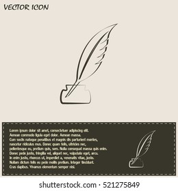 Vector illustration of icon writing pen