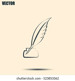 Vector illustration of icon writing pen