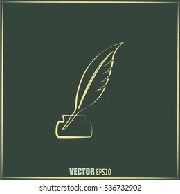 Vector illustration of icon writing pen