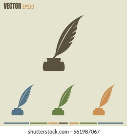 Vector illustration of icon writing pen