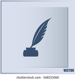 Vector illustration of icon writing pen
