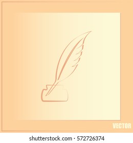 Vector illustration of icon writing pen