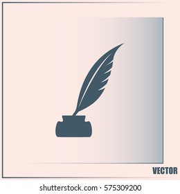 Vector illustration of icon writing pen