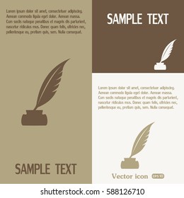 Vector illustration of icon writing pen