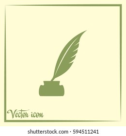 Vector illustration of icon writing pen