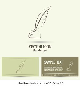 Vector illustration of icon writing pen