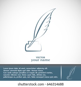 Vector illustration of icon writing pen