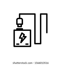 Vector illustration of iconic adventure and camping symbol. Powerbank on a white background. color can be changed. outline style