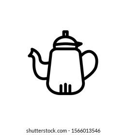 Vector illustration of iconic adventure and camping symbol. illustration of water pitcher on a white background. color can be changed. outline style