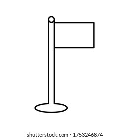 Vector illustration of iconic flagpole in a trendy design style