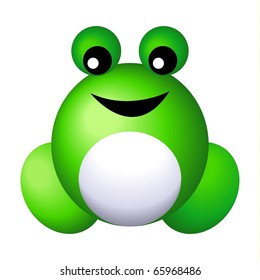 Vector illustration of iconic frog