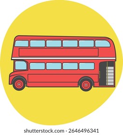 ilustração vetorial do icônico ônibus vermelho de londres