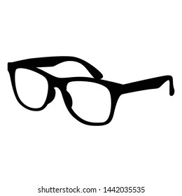 vector illustration of iconic silhouette glasses