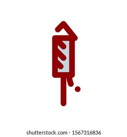 Vector illustration of iconic symbol of American independence celebration. American Independence Day illustration.  Fireworks on white background. pixel perfect at 32x32 pixel . 