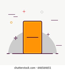 Vector illustration of icons Board game dominoes in flat style