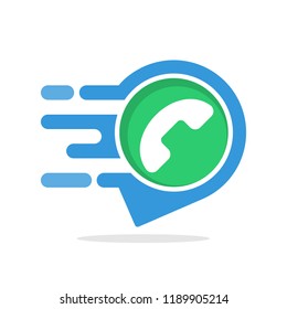 Vector illustration icons with the concept of informative & responsive service for accessing telephone tracking information services