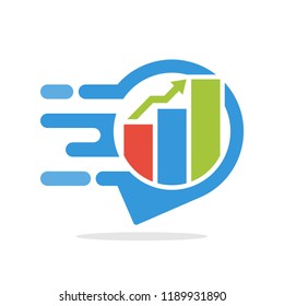 Vector illustration icons with the concept of informative & responsive service for accessing strategic business location information