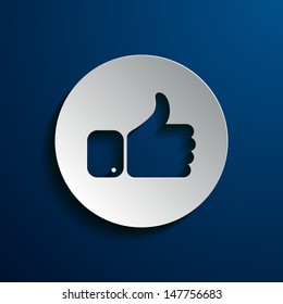 Vector illustration of icons with hands raised finger