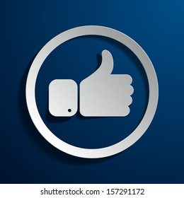 Vector illustration of icons with hands raised finger