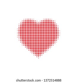 VECTOR ILLUSTRATION ICONS HEART FOR WEB SITE Halftone effect