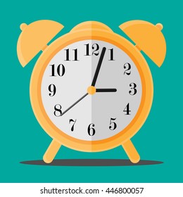 Vector illustration icons of hours in flat style. For graphic and web design.