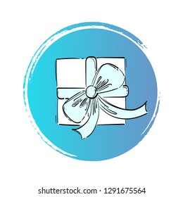 Vector illustration of icons. Icon gift, packaging, surprise, shop, souvenir products, draw.