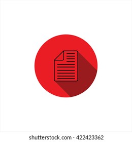 vector illustration icons list. document. letter
